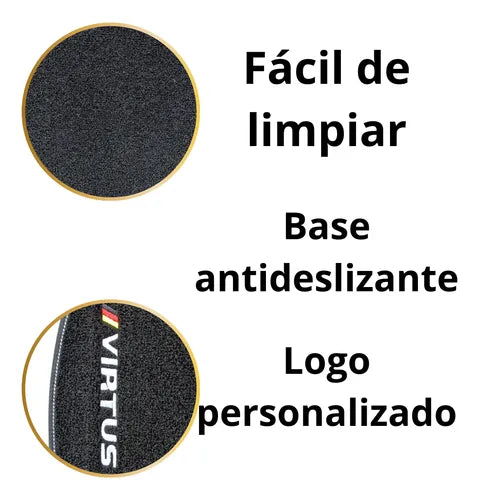 Tapetes Volkswagen Virtus (2015-) Alfombra (3 Piezas)
