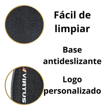 Tapetes Volkswagen Virtus (2015-) Alfombra (3 Piezas)