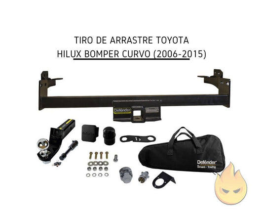Tiro de arrastre Toyota Hilux bumper curvo (2006-2015) (Kit)